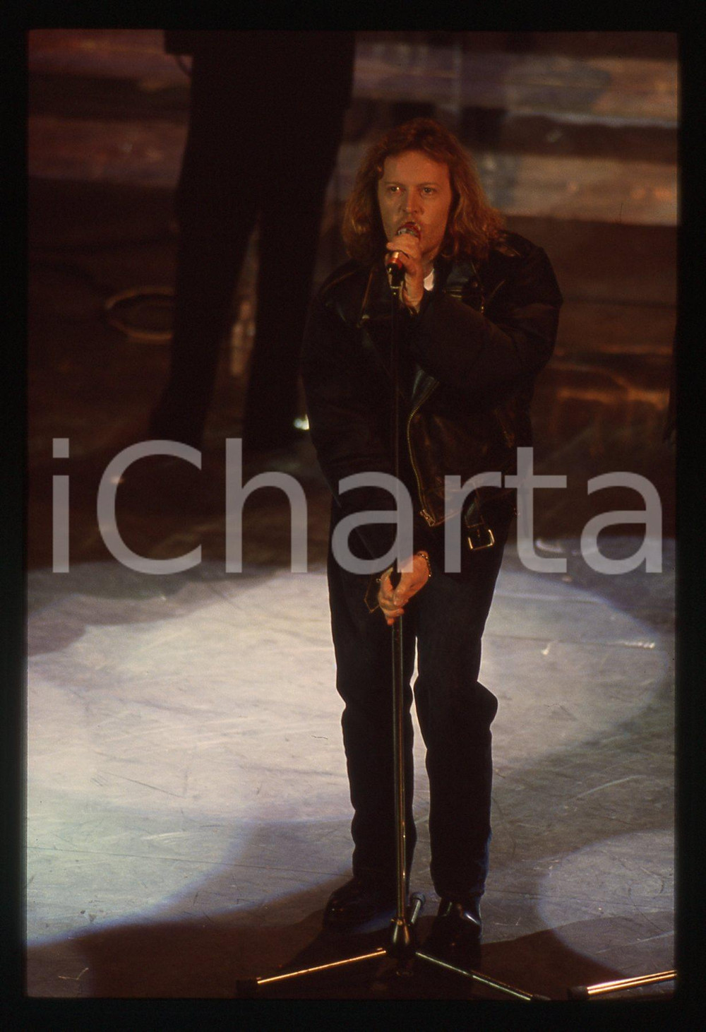 35mm vintage slide* 1991 SANREMO Umberto TOZZI sul palco del Teatro Ariston (19)
