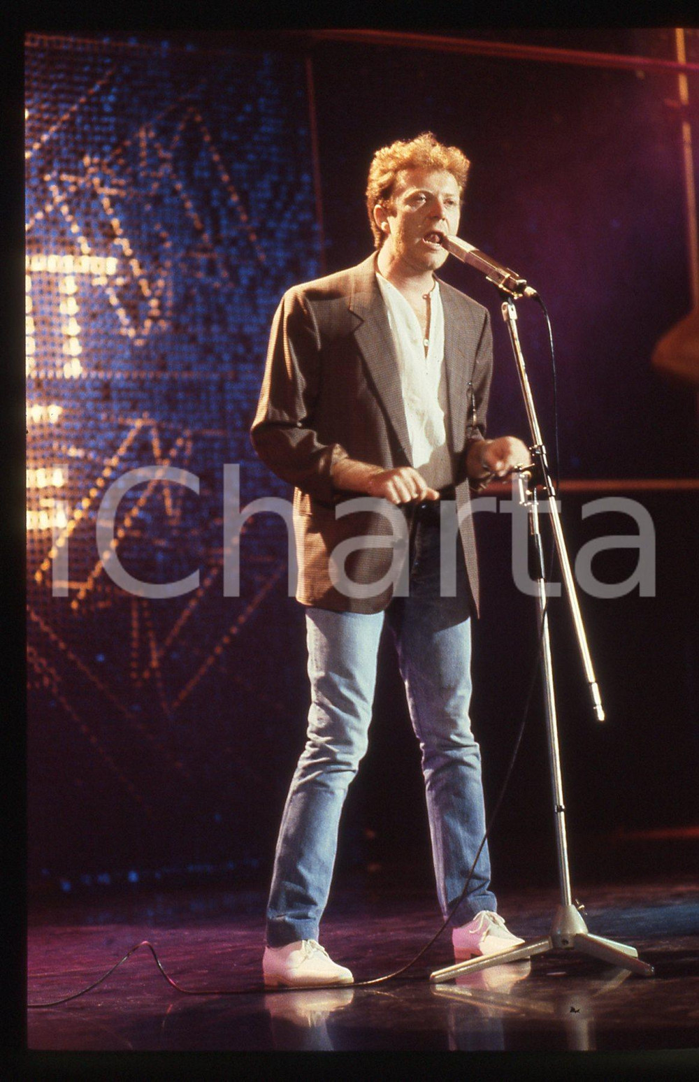 35mm vintage slide* 1995ca ITALIA MUSICA Umberto TOZZI Ritratto del cantante 1