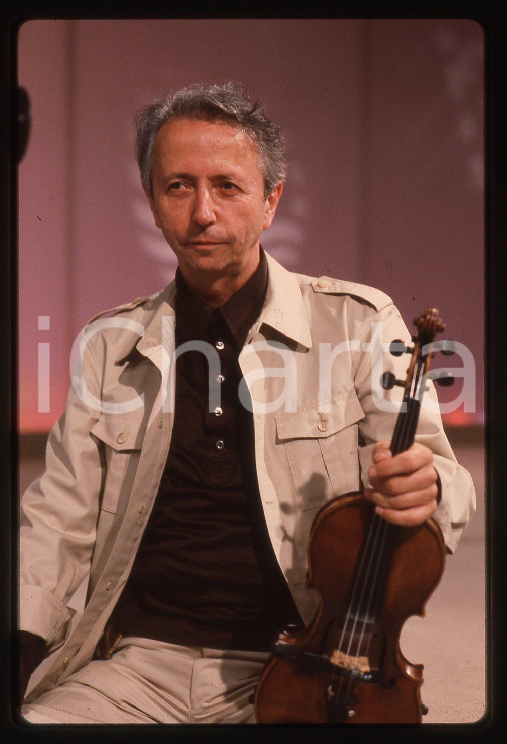 35mm vintage slide* 1980ca ITALIA MUSICA Giusto PIO Ritratto del musicista (17)