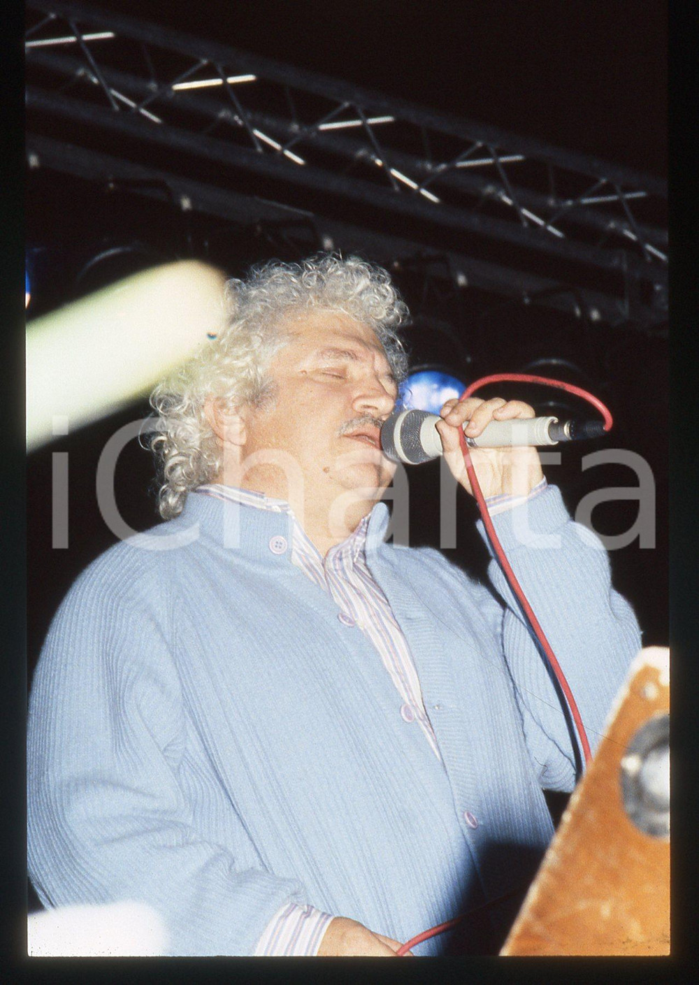 35mm vintage slide* 1985ca ITALIA MUSICA  Bruno LAUZI Ritratto del cantante (1)