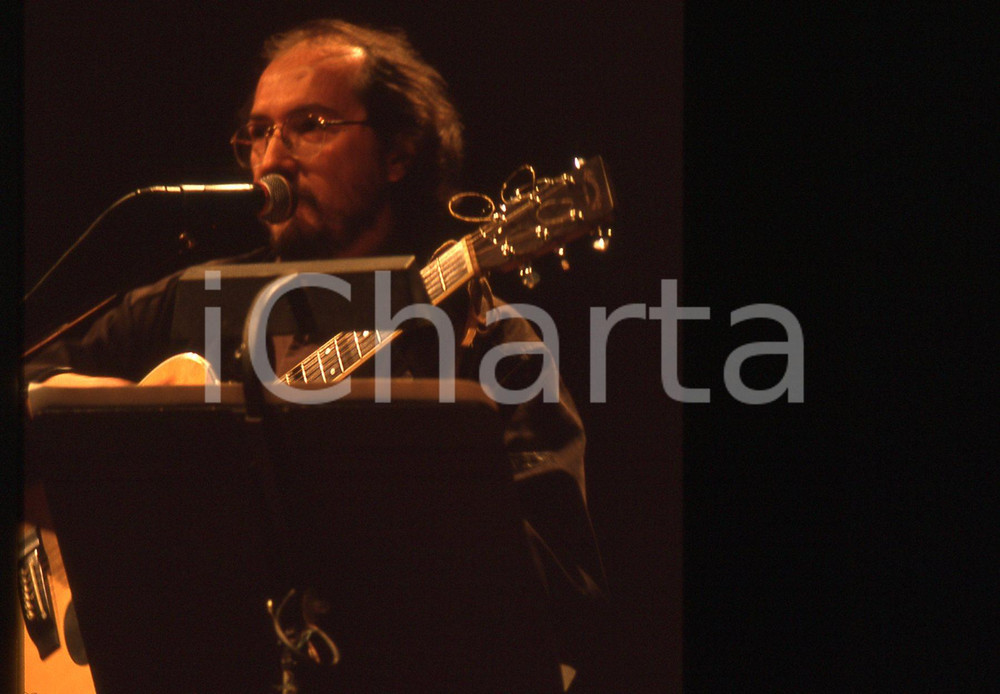 35mm vintage slide* 1988 SANREMO Claudio LOLLI sul palco del CLUB TENCO (3)