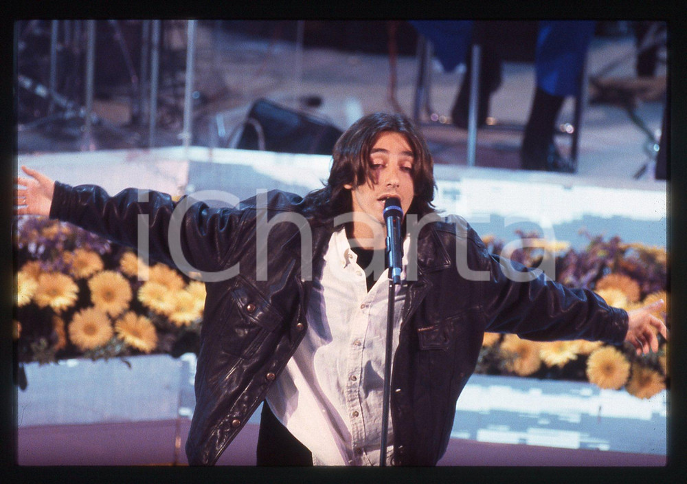 35mm vintage slide* 1996 SANREMO GIOVANI Andrea GALLO al Teatro Ariston (3)