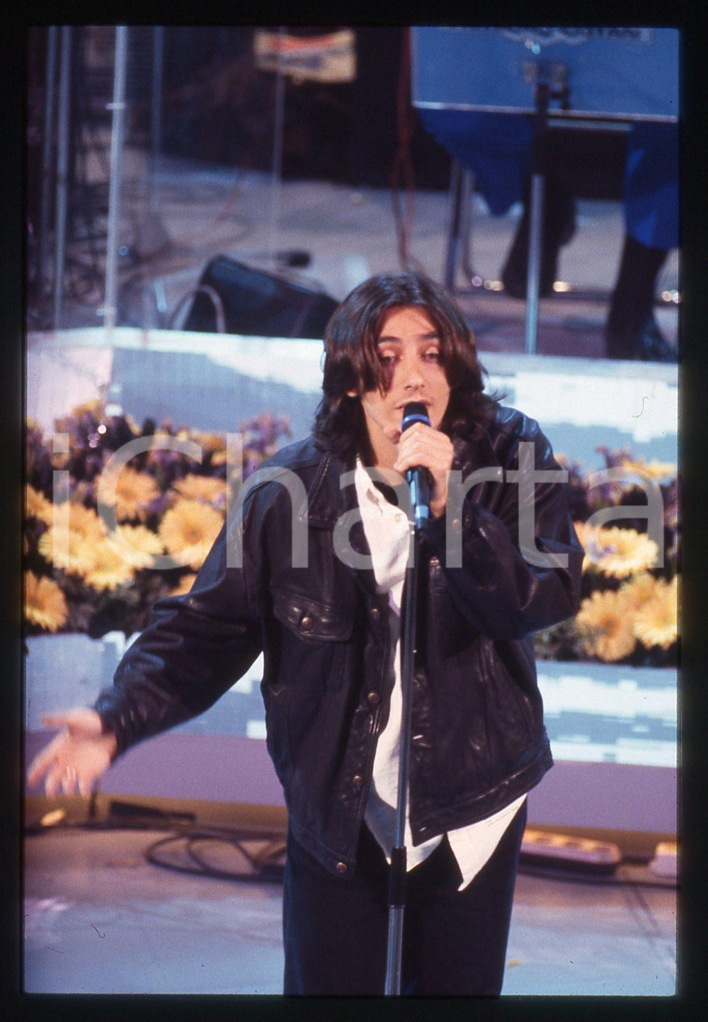 35mm vintage slide* 1996 SANREMO GIOVANI Andrea GALLO al Teatro Ariston (4)