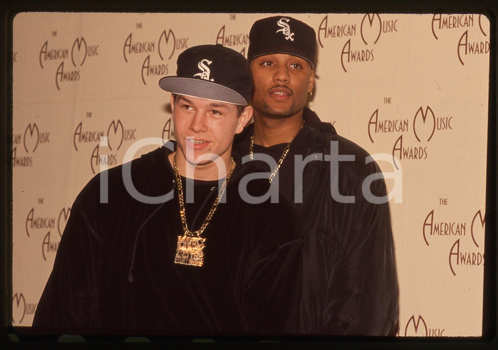 35mm vintage slide* 1992 LOS ANGELES - MARKY MARK Mark WAHLBERG agli AMA (4)