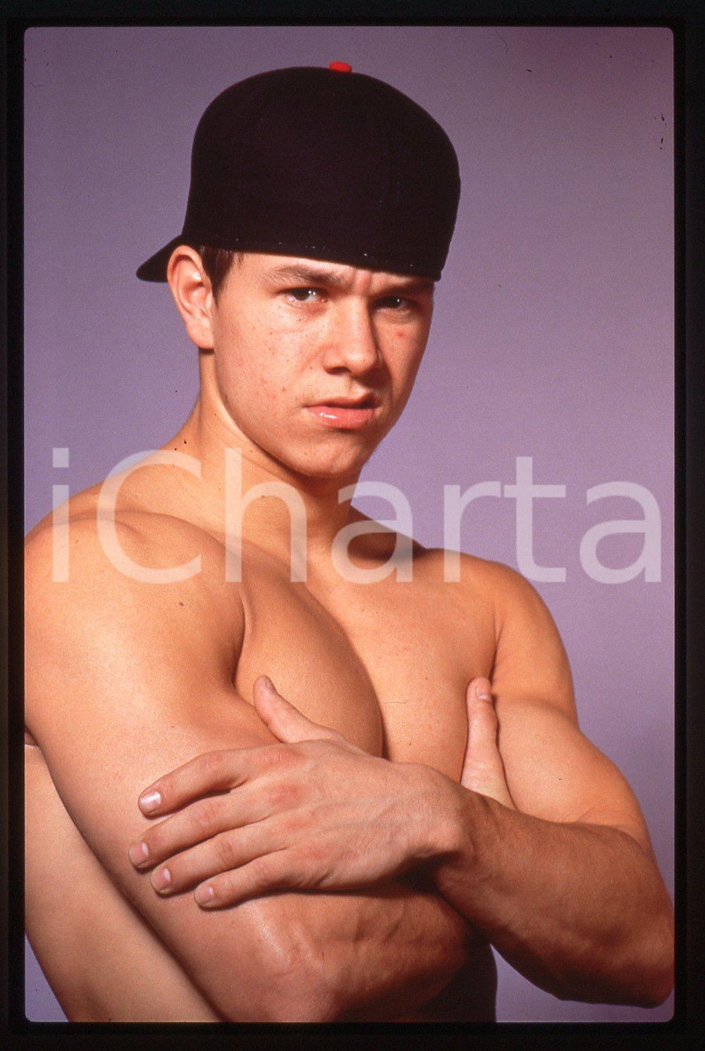 35mm vintage slide* 1990ca MUSICA - MARKY MARK Mark WAHLBERG Ritratto (1)