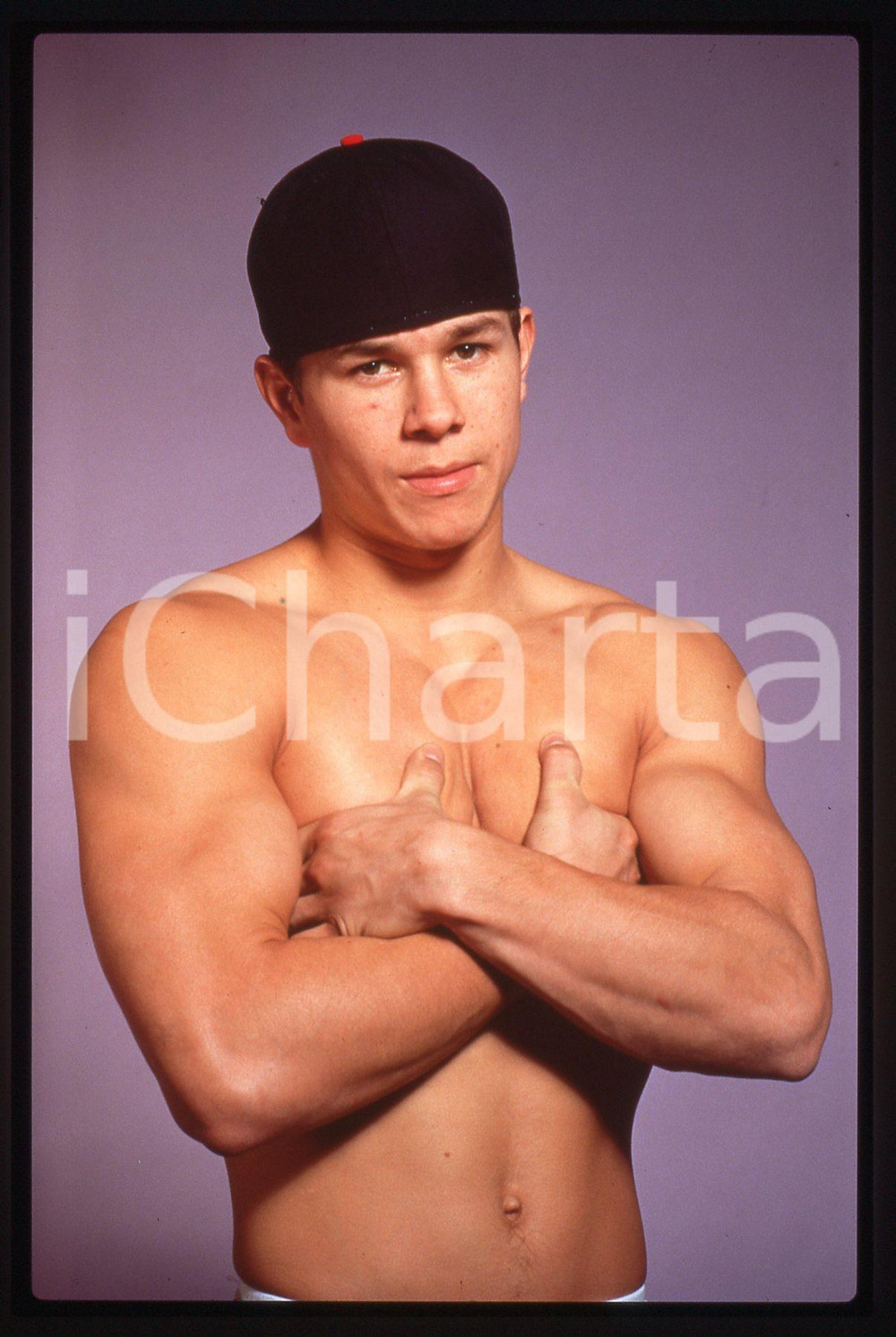 35mm vintage slide* 1990ca MUSICA - MARKY MARK Mark WAHLBERG Ritratto (2)