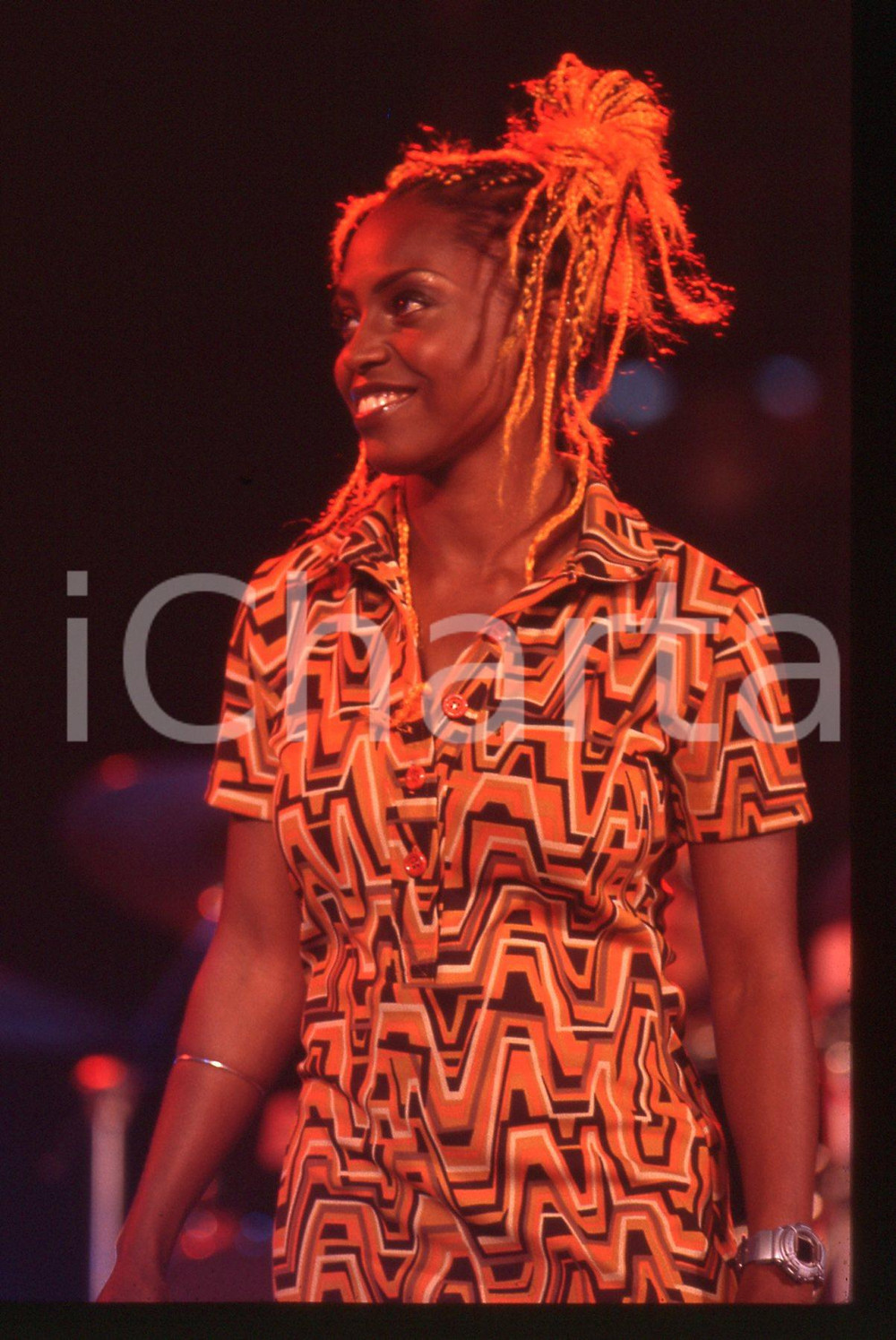 35mm vintage slide* 1995ca MUSICA Skye EDWARDS dei MORCHEEBA in concerto (2)