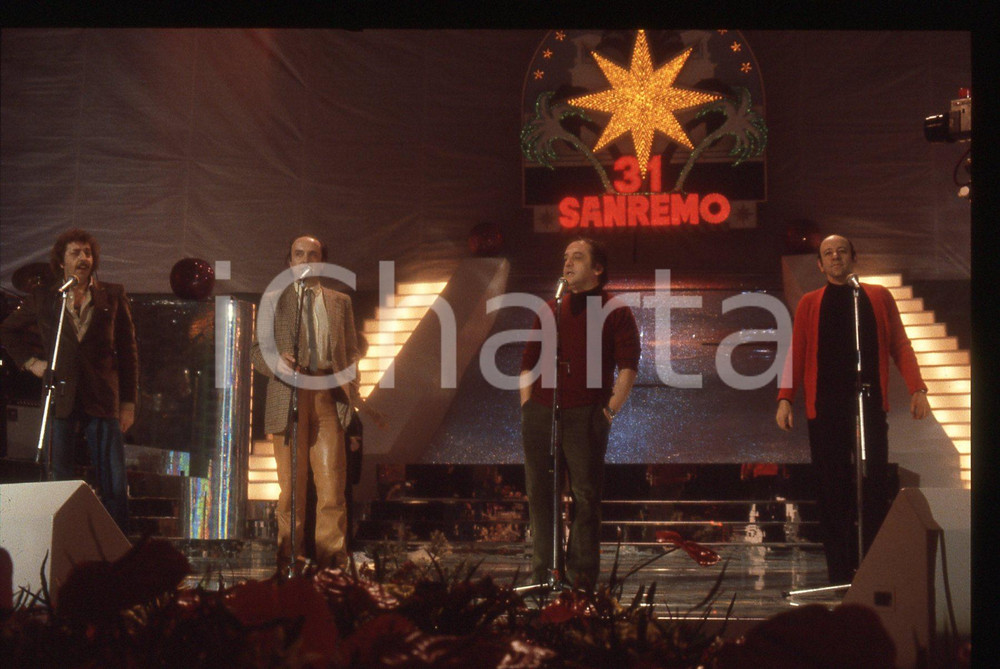 35mm vintage slide* 1981 SANREMO Nanni SVAMPA Lino PATRUNO Gianni MAGNI dei GUFI