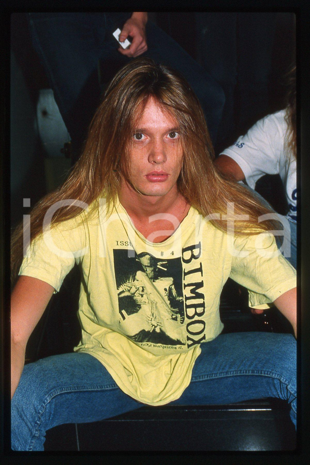 35mm vintage slide* 1990ca MUSICA Sebastian BACH degli SKID ROW  Ritratto (1)