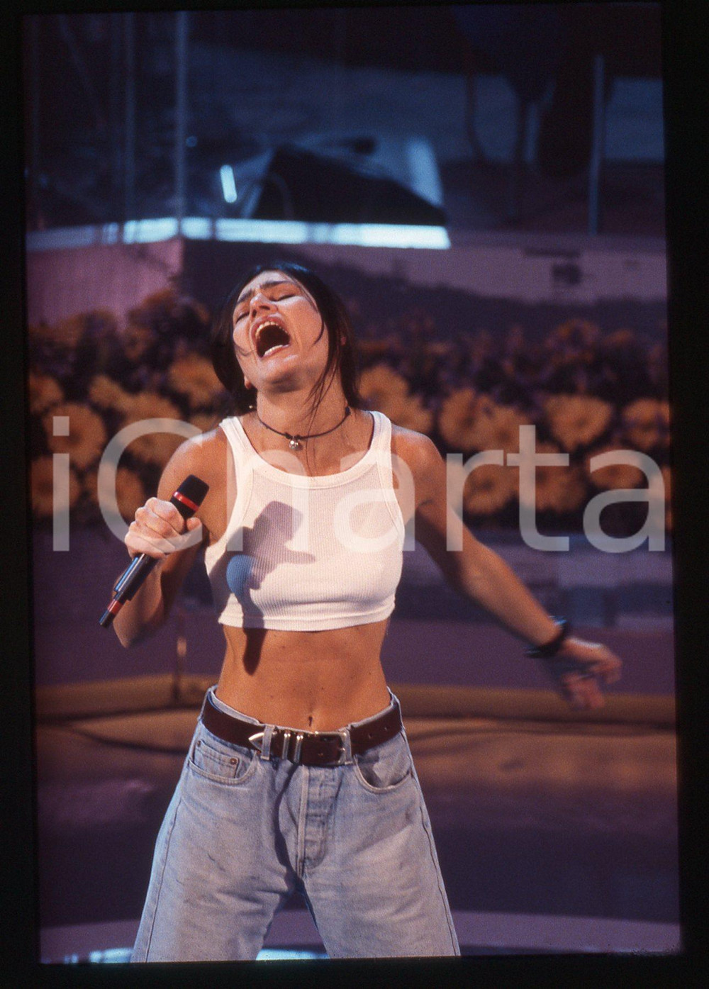 35mm vintage slide* 1996 SANREMO GIOVANI Antonella RUGGIERO DIONIRA Ritratto 10