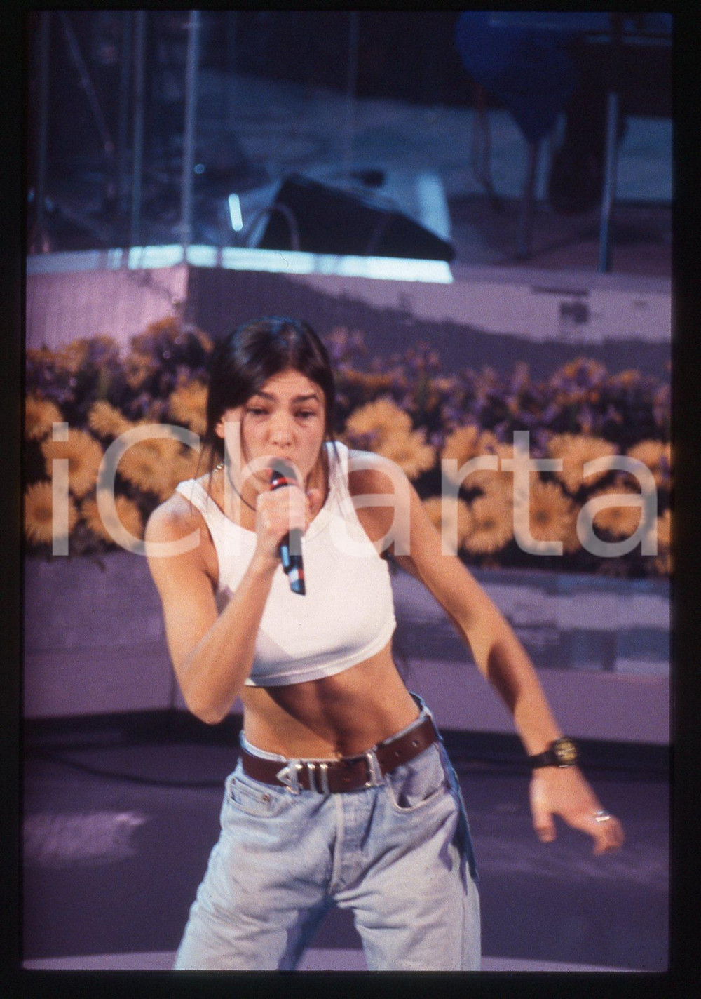 35mm vintage slide* 1996 SANREMO GIOVANI Antonella RUGGIERO DIONIRA Ritratto (11)