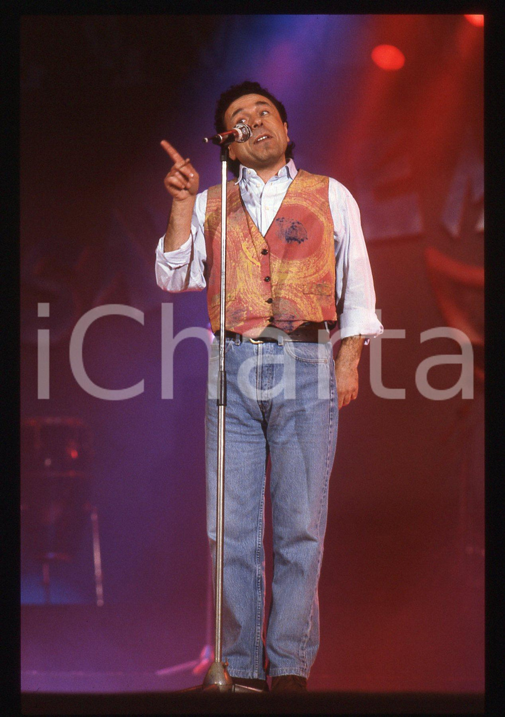 35mm vintage slide* 1991 SANREMO FOLLIES Gerardo GARGIULO al Palamusic (1)