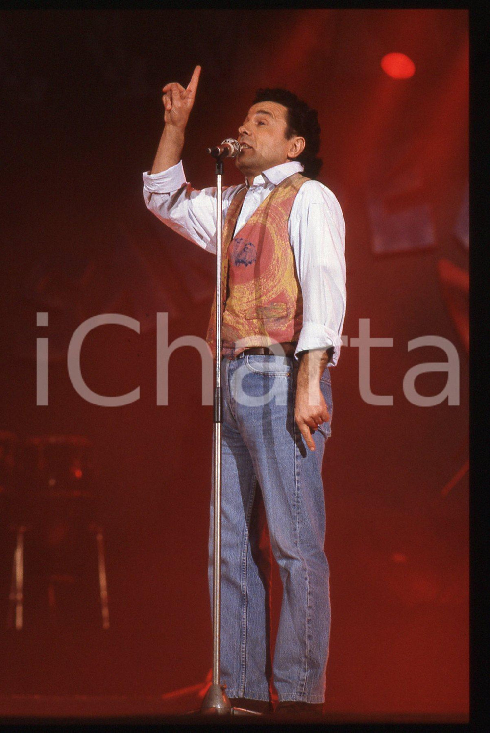 35mm vintage slide* 1991 SANREMO FOLLIES Gerardo GARGIULO al Palamusic (4)