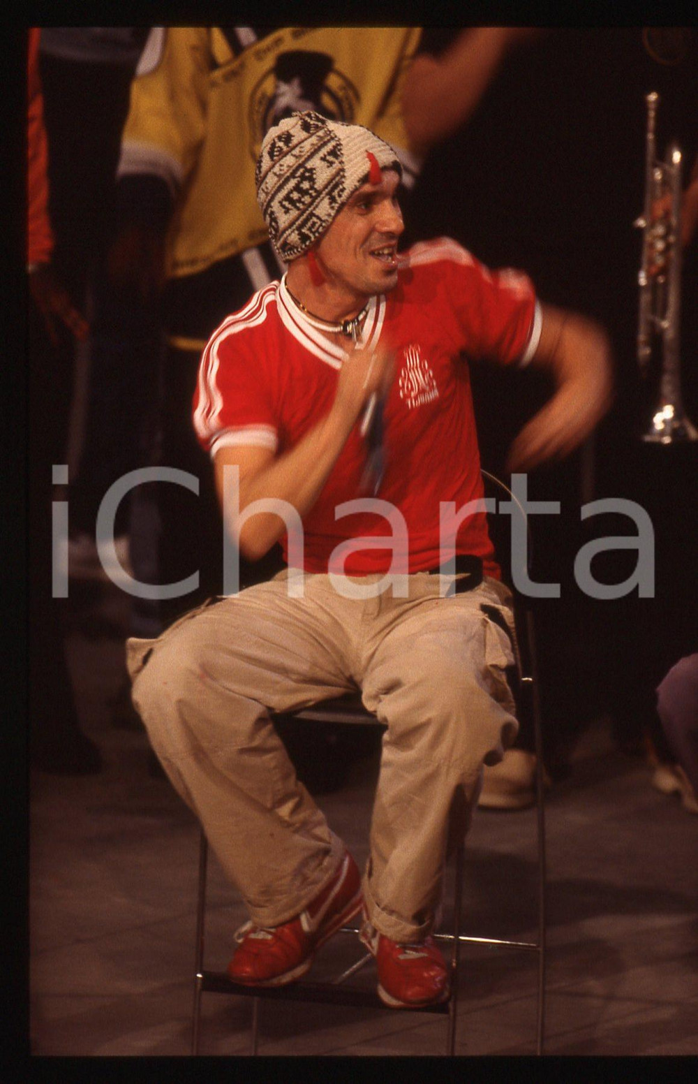 35mm vintage slide* 1999 RAI 1 Manu CHAO a FRANCAMENTE ME NE INFISCHIO 3