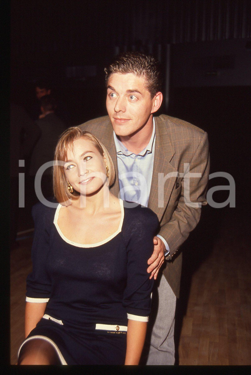 35mm vintage slide* 1990 RAI 2 - ROCK CAFE' Paolo DINI Francesca CALLIGARO 