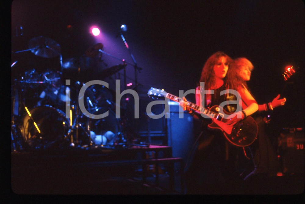 35mm vintage slide* 1985ca MUSICA Dee O'MALLEY Jody TURNER delle ROCK GODDESS 5