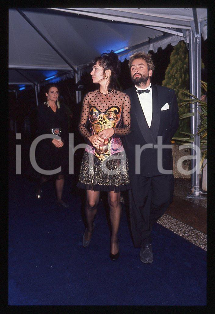 35mm vintage slide*1991 FESTIVAL CANNES Luc BESSON e Anne PARILLAUD 1