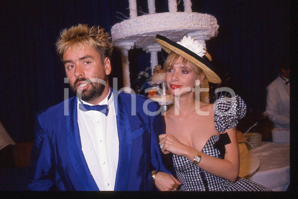 35mm vintage slide*1998 FESTIVAL CANNES Luc BESSON e Rosanna ARQUETTE 1