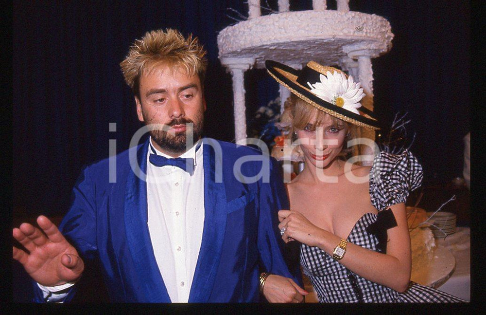 35mm vintage slide*1998 FESTIVAL CANNES Luc BESSON e Rosanna ARQUETTE 2