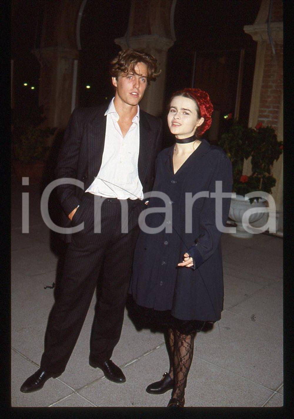 35mm vintage slide*1986 VENEZIA  Helena CARTER e Huhg GRANT 1
