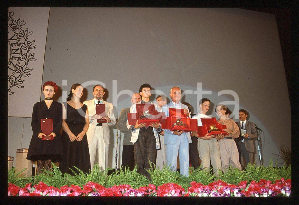 35mm vintage slide*1986 VENEZIA CINEMA Helena CARTER premiazione 1