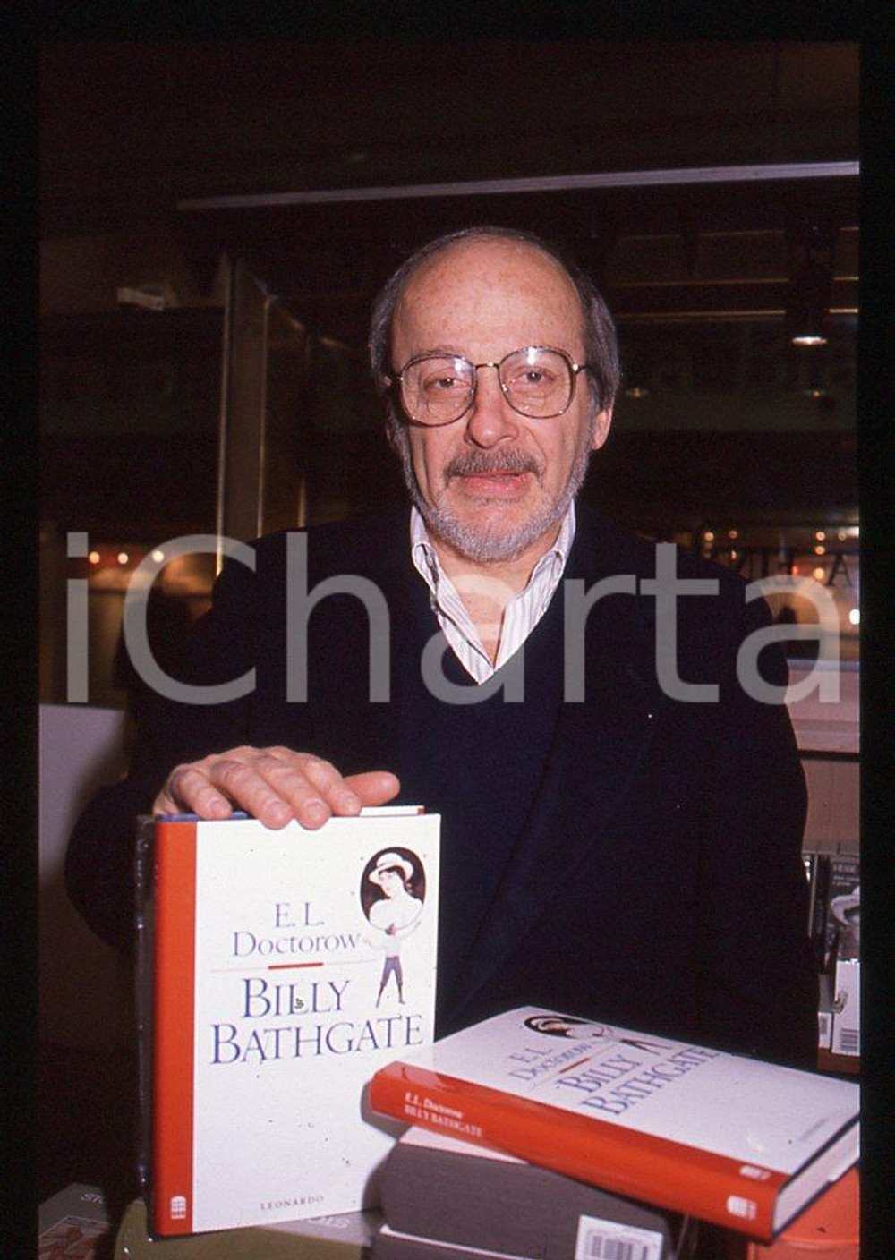 35mm vintage slide*1989 MILANO Edgar DOCTOROW presenta romanzo "Billy Bathgate"3