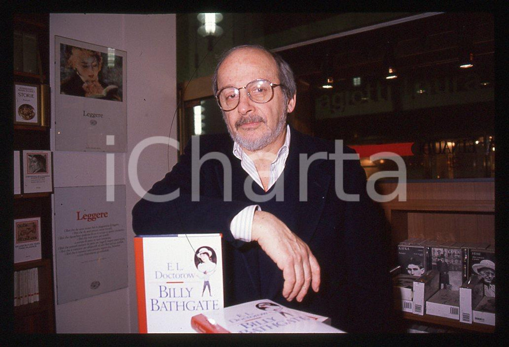 35mm vintage slide*1989 MILANO Edgar DOCTOROW presenta romanzo "Billy Bathgate"