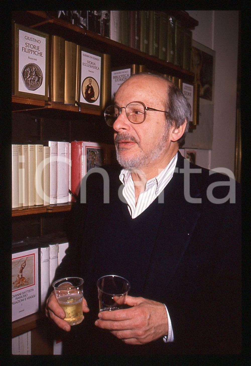 35mm vintage slide*1989 MILANO Edgar DOCTOROW presenta romanzo "Billy Bathgate"6