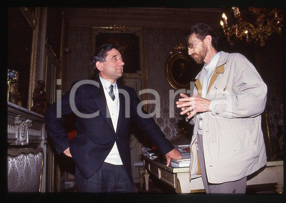 35mm vintage slide* 1992 CASALE MONFERRATO Riccardo COPPO e prof. GARRONE 1