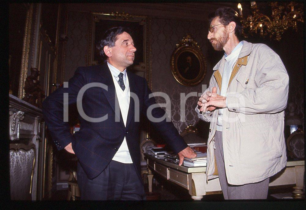 35mm vintage slide* 1992 CASALE MONFERRATO Riccardo COPPO e prof. GARRONE 2