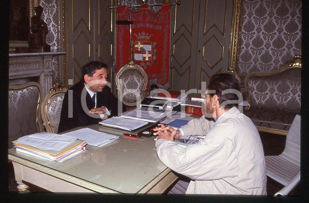 35mm vintage slide* 1992 CASALE MONFERRATO Riccardo COPPO e prof. GARRONE 4