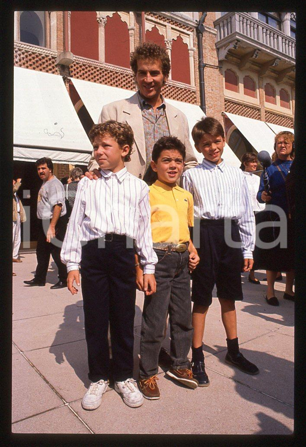 35mm vintage slide* 1989 Giacomo CAMPIOTTI ed il cast di "Corsa di primavera" 3