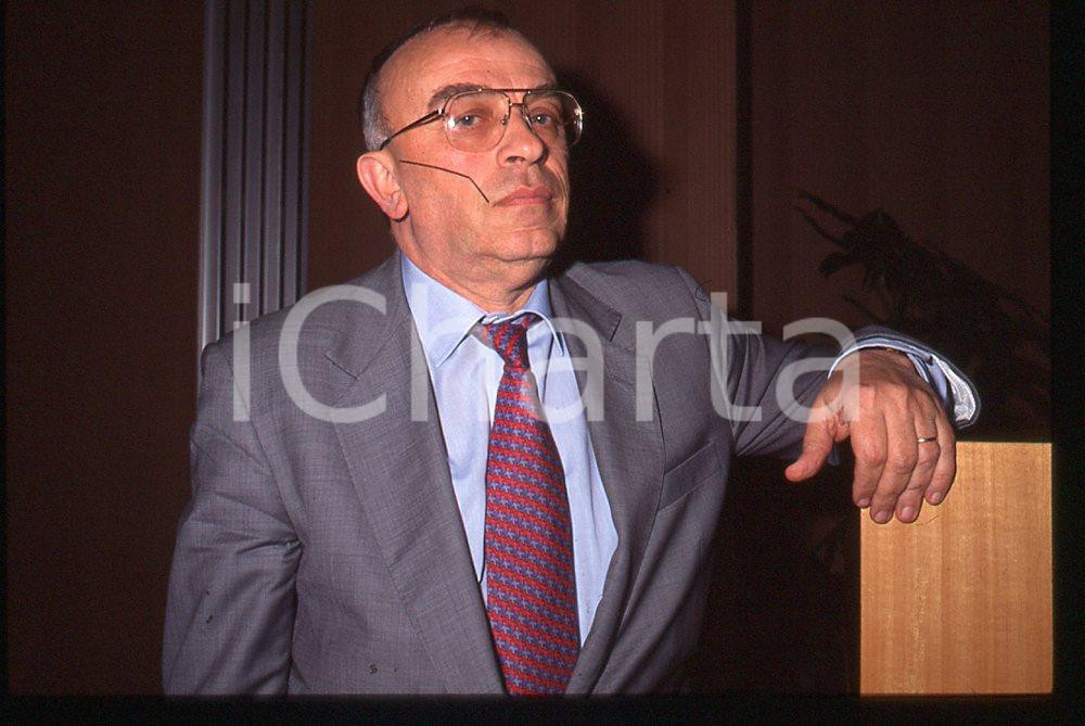 35mm vintage slide* 1998 MILANO POLITICA Salvatore SCIASCIA 5