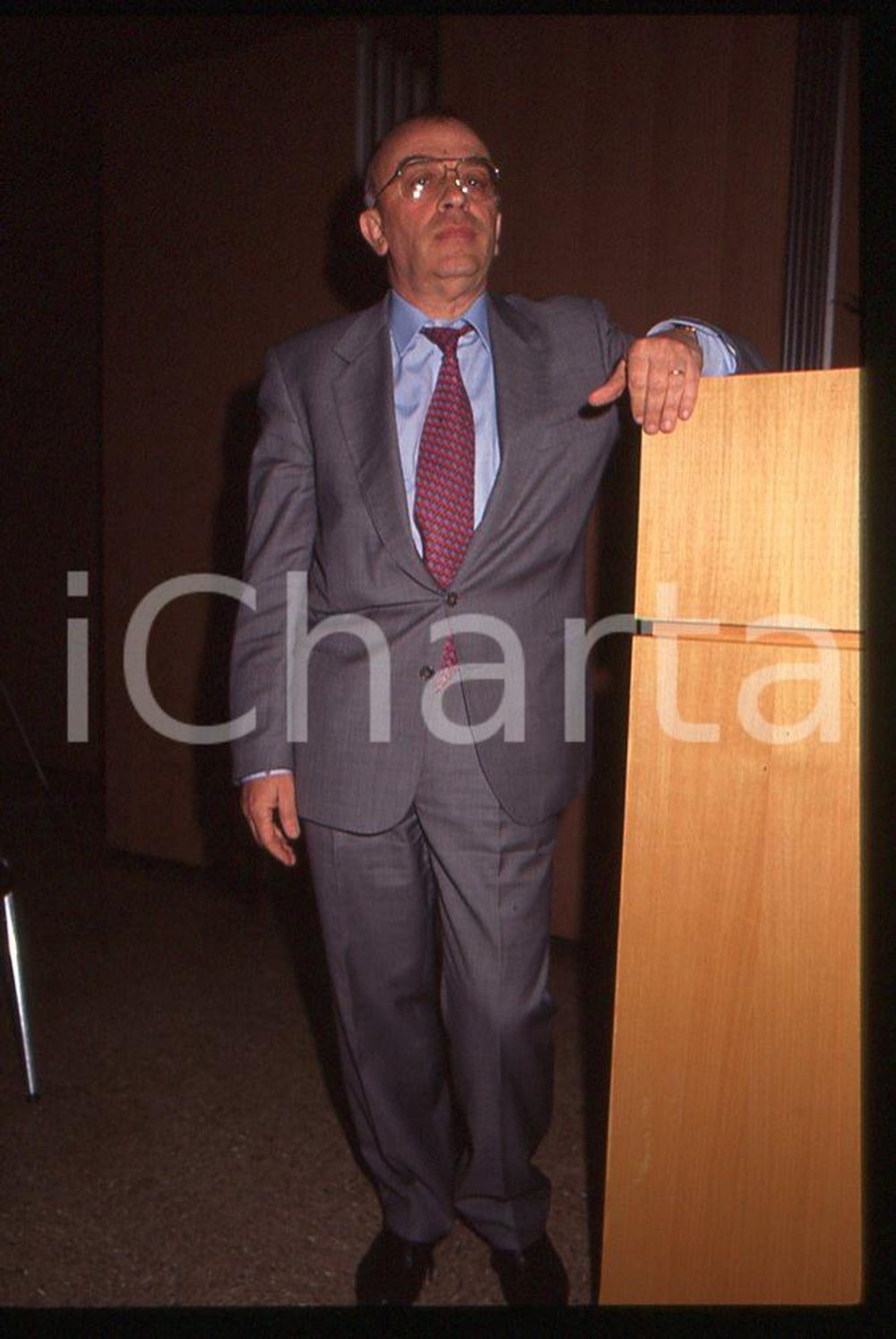 35mm vintage slide* 1998 MILANO POLITICA Salvatore SCIASCIA 6