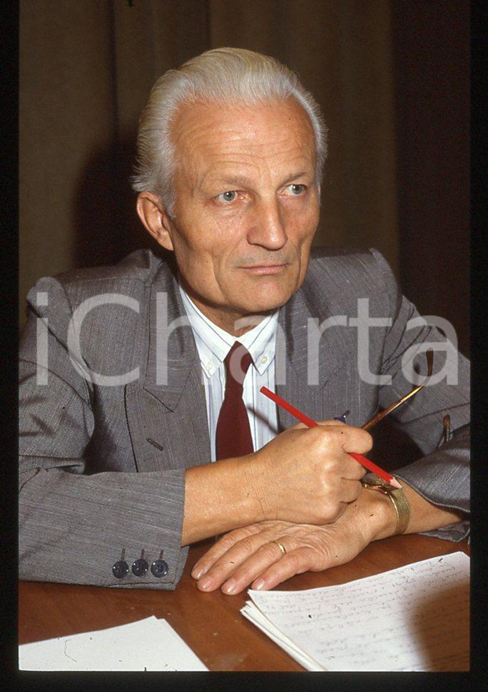 35mm vintage slide*1992 POLITICA Mauro CHIABRANDO ad un congresso