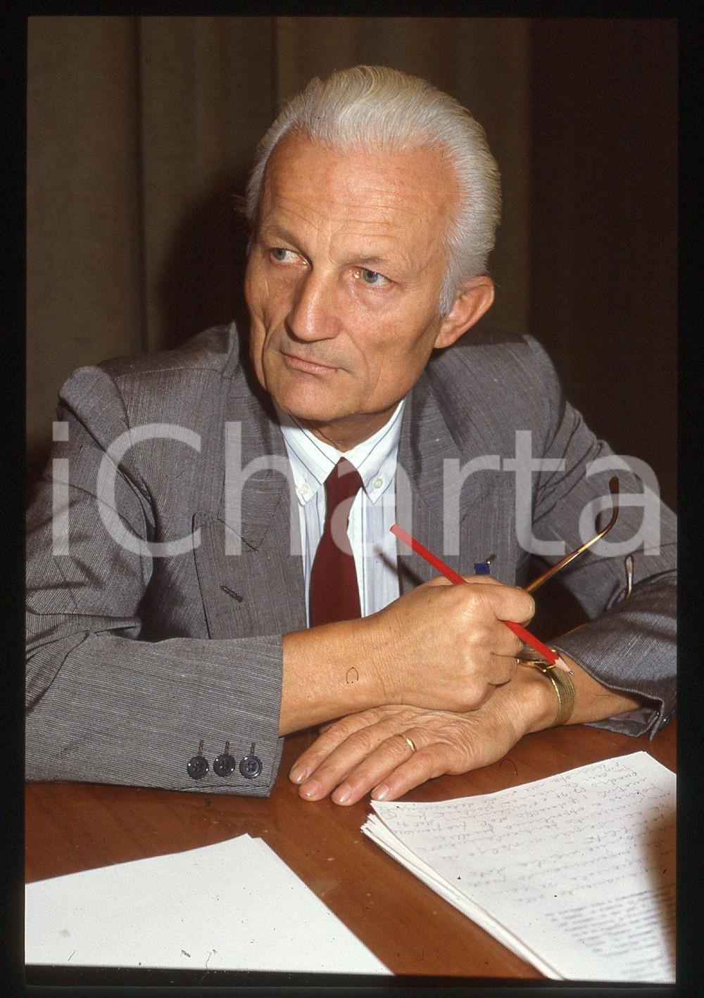 35mm vintage slide*1992 POLITICA Mauro CHIABRANDO ad un congresso 1