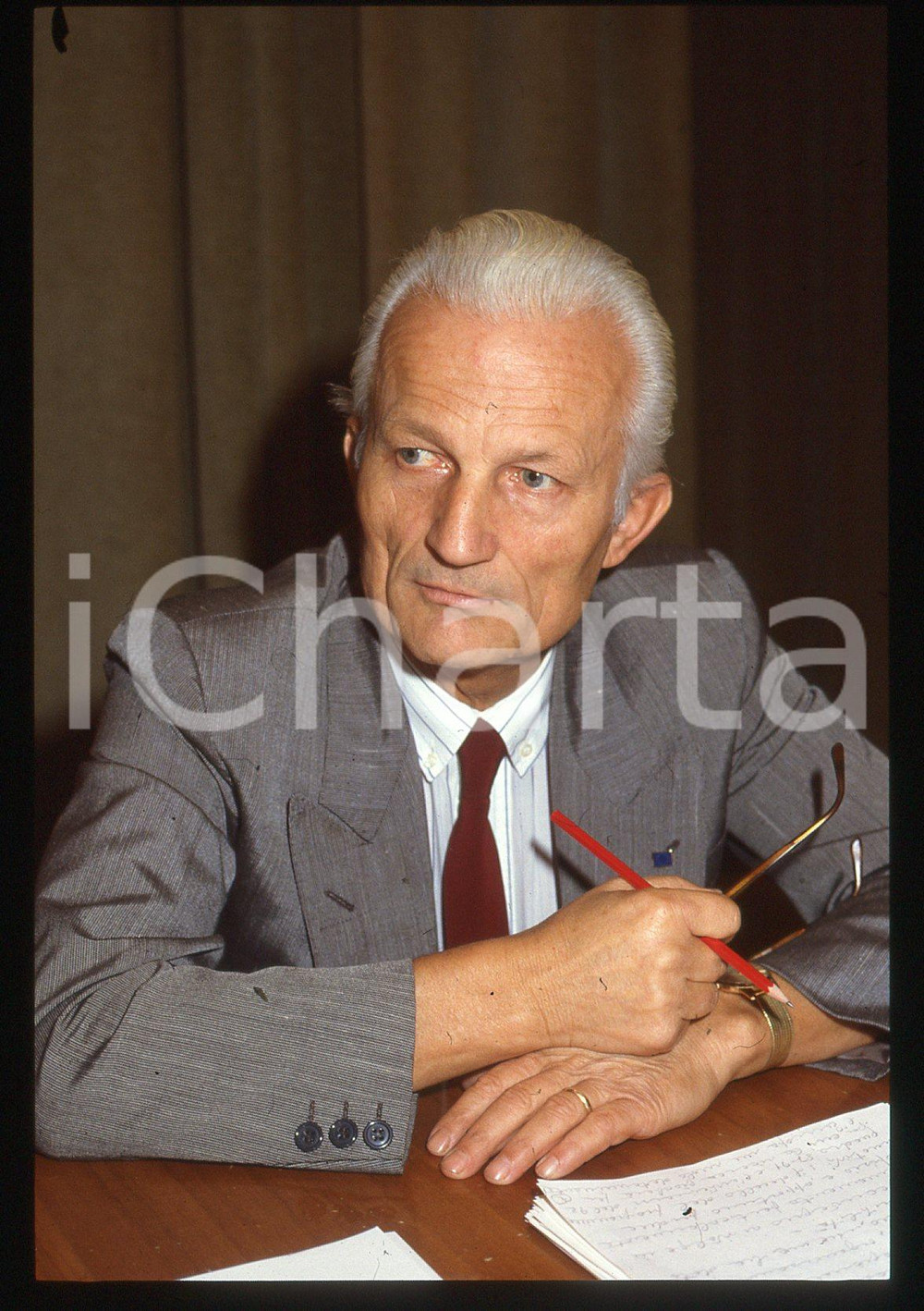 35mm vintage slide*1992 POLITICA Mauro CHIABRANDO ad un congresso 2