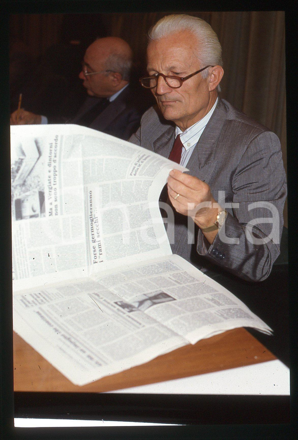 35mm vintage slide*1992 POLITICA Mauro CHIABRANDO ad un congresso 4