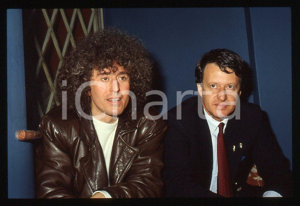 35mm vintage slide*1987 "Luci lontane" Angelo BRANDUARDI  e Claudio ARGENTO 2