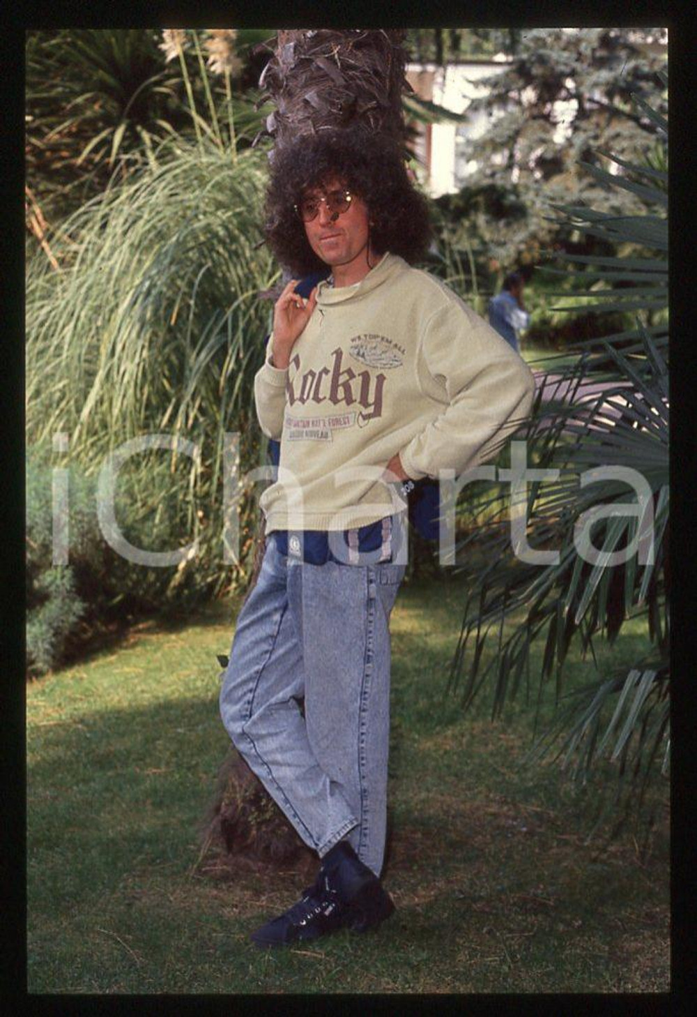 35mm vintage slide*1990 ROMA MUSICA Angelo BRANDUARDI set fotografico 1
