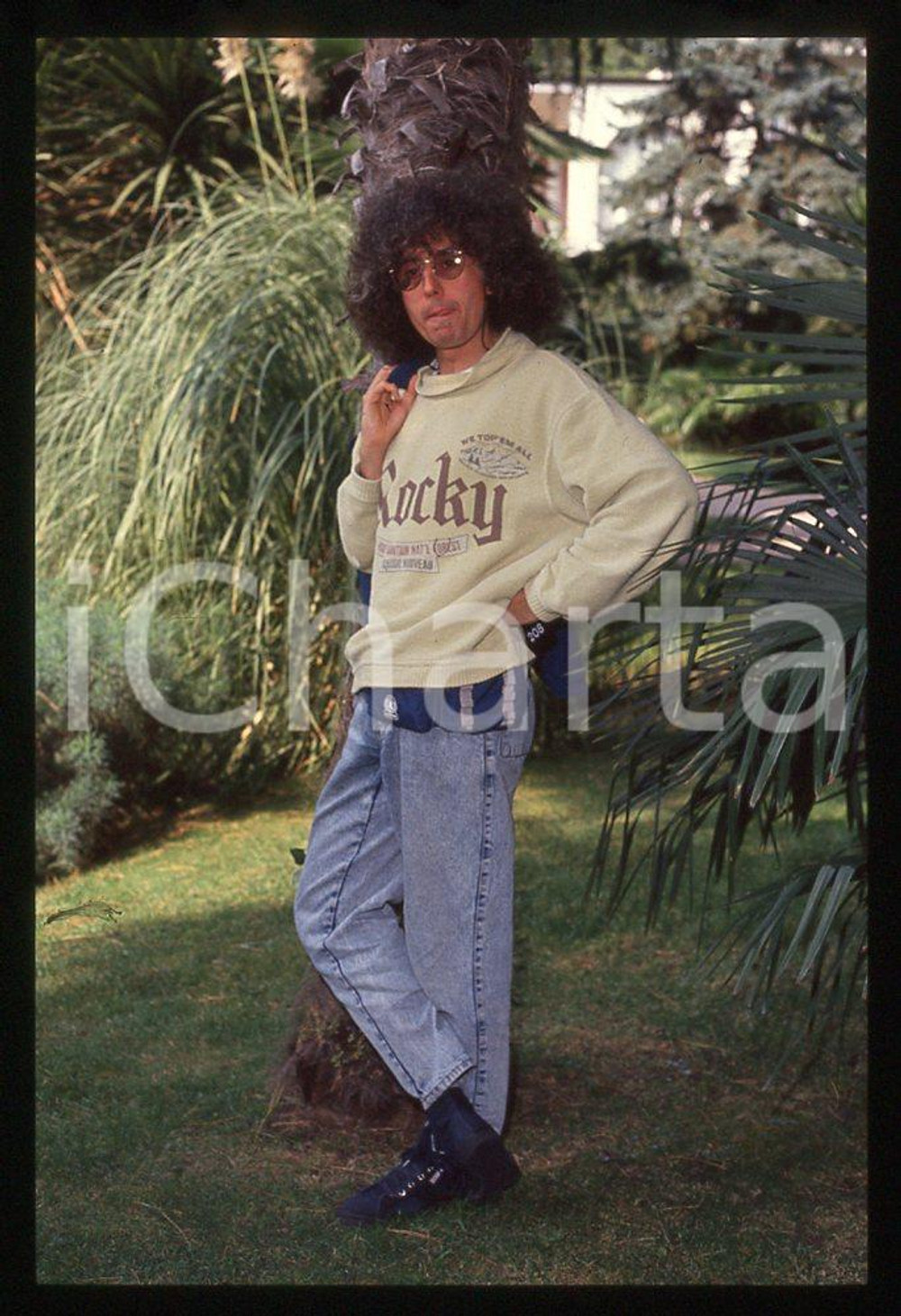 35mm vintage slide*1990 ROMA MUSICA Angelo BRANDUARDI set fotografico 5