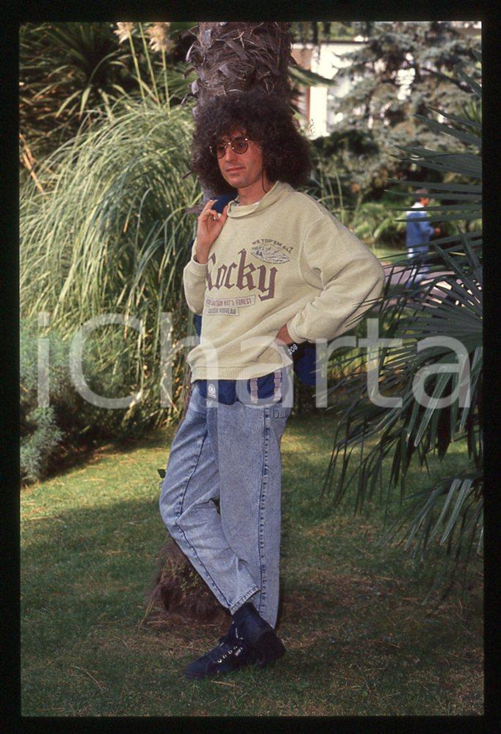 35mm vintage slide*1990 ROMA MUSICA Angelo BRANDUARDI set fotografico 6