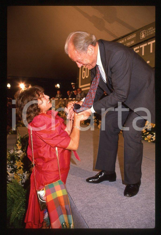 35mm vintage slide*1989 VIAREGGIO Willy BRANDT  "premio Viareggio" 8