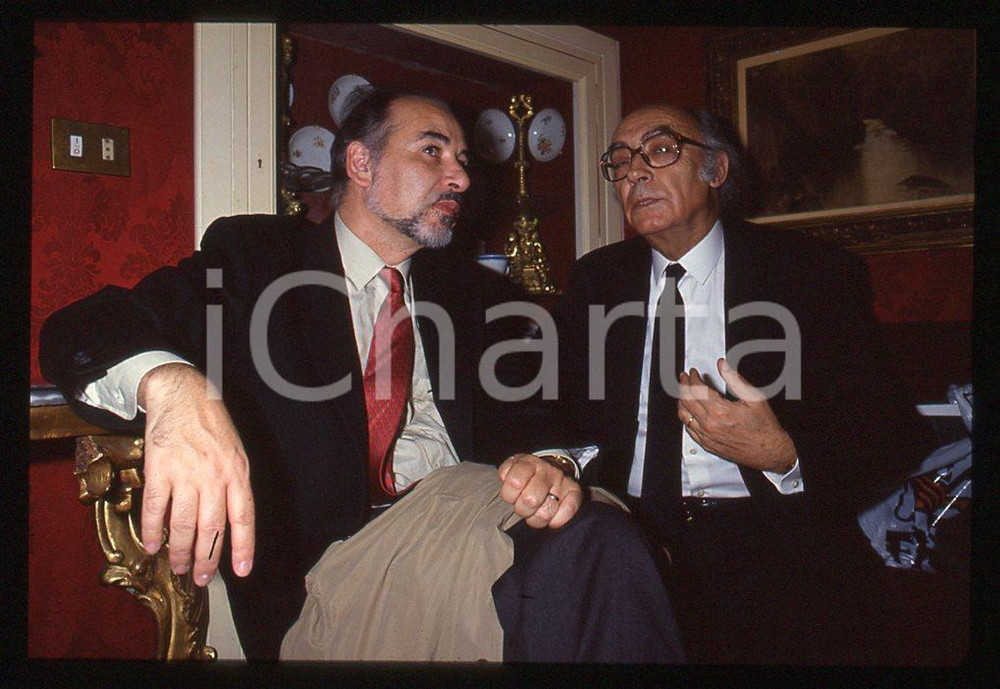 35mm vintage slide*1992 "premio 5 continenti" Tahar BEN JELLOUN e Josè SARAMAGO