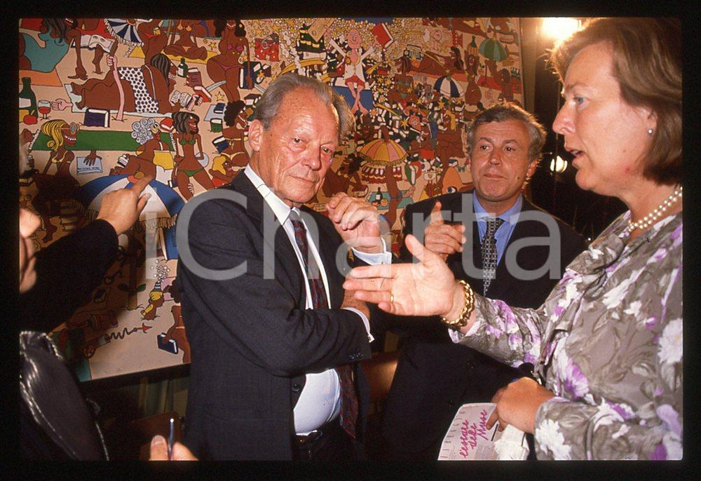 35mm vintage slide*1989 VIAREGGIO Willy BRANDT  "premio Viareggio"