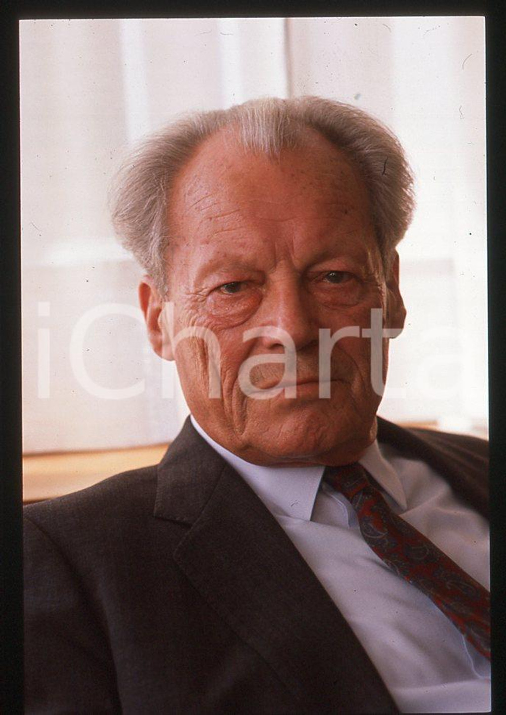 35mm vintage slide*1989 VIAREGGIO Willy BRANDT presenta "My life in politics"