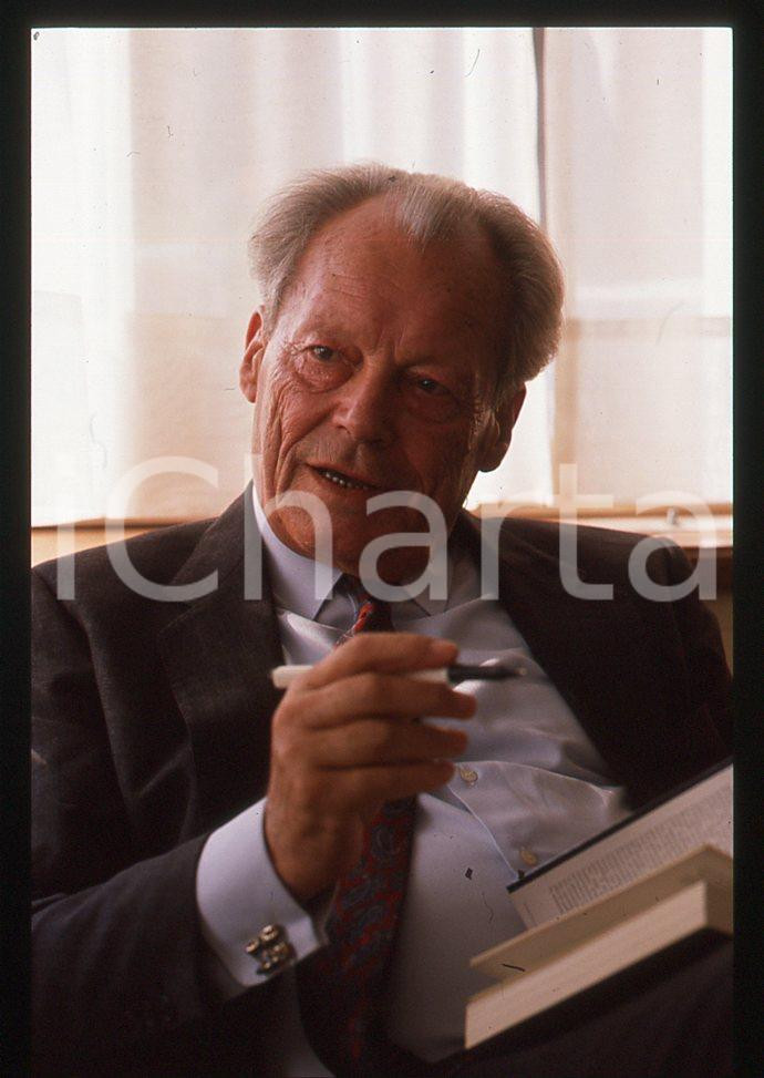 35mm vintage slide*1989 VIAREGGIO Willy BRANDT presenta "My life in politics" 1