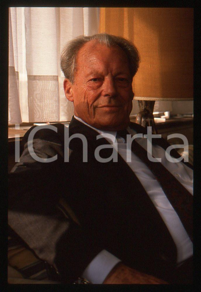 35mm vintage slide*1989 VIAREGGIO Willy BRANDT presenta "My life in politics" 2