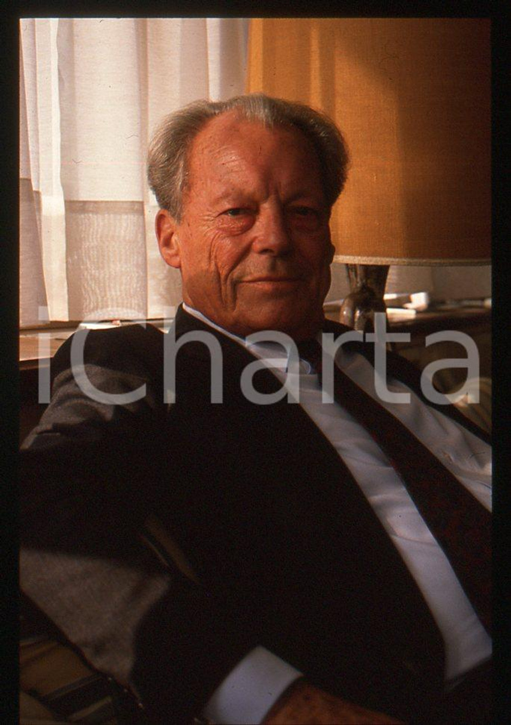 35mm vintage slide*1989 VIAREGGIO Willy BRANDT presenta "My life in politics" 34