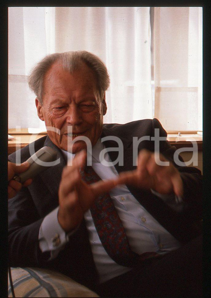35mm vintage slide*1989 VIAREGGIO Willy BRANDT presenta "My life in politics" 36